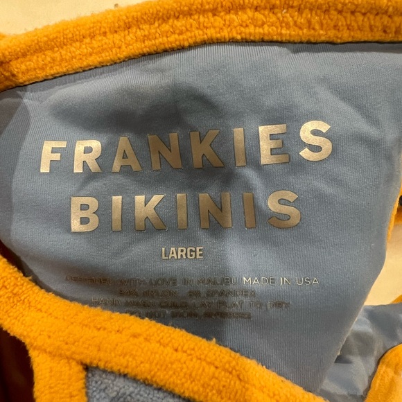 SELLING BOTH TOGETHER: Frankies Bikinis Harmony Terry Bralette Bikini - Bluebird - Picture 5 of 5